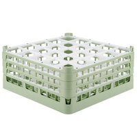 Vollrath 52775 Signature Full-Size Light Green 25-Compartment 7 11/16" X-Tall Plus Glass Rack