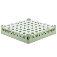 Vollrath 52784 Signature Full-Size Light Green 49-Compartment 3 1/4" Short Plus Glass Rack