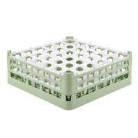 Vollrath 52780 Signature Full-Size Light Green 36-Compartment 6 1/4" Tall Plus Glass Rack