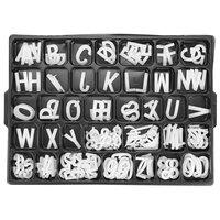 Aarco HF1.5 1 1/2" Helvetica Universal Single Tab Letter and Number Set - 138 Characters