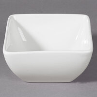 10 Strawberry Street WTR-5SQBWL Whittier 12 oz. White Square Porcelain Bowl - 48/Case