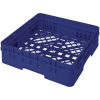 Cambro BR414186 Navy Blue Camrack Customizable Full Size Base Rack with Closed Sides and 1 Extender