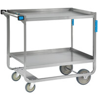 Lakeside 558 Heavy Duty NSF Stainless Steel 2 Shelf Utility Cart - 22 3/8" x 54 5/8" x 37"