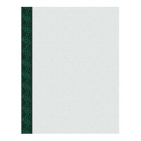 Choice 8 1/2" x 11" Menu Paper Left Insert - Green Woven Border - 100/Pack