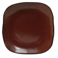 Tuxton GAR-500 TuxTrendz Artisan Red Rock 7 1/4" Square China Plate - 12/Case