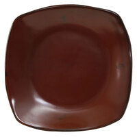 Tuxton GAR-503 TuxTrendz Artisan Red Rock 21 oz. 10 1/2" Coupe Square China Pasta Plate - 12/Case