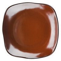 Tuxton GAR-502 TuxTrendz Artisan Red Rock 11" Square China Plate - 12/Case