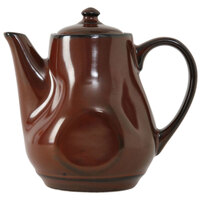 Tuxton GAR-101 TuxTrendz Artisan Red Rock 17 oz. China Tea Pot with Lid - 12/Case