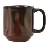 Tuxton GAR-150 TuxTrendz Artisan Red Rock 12 oz. Yukon China Mug   - 24/Case