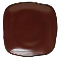 Tuxton GAR-501 TuxTrendz Artisan Red Rock 9" Square China Plate - 12/Case