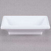 Thunder Group 19001WT Classic White 2 oz. Rectangular Melamine Sauce Dish - 12/Case