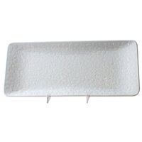 Thunder Group 24110WT Classic White 11 1/4" x 5" Rectangular Melamine Plate - 12/Pack