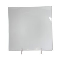 Thunder Group 24012WT Classic White 12 3/8" x 12 3/8" Square Flare Melamine Plate - 12/Pack