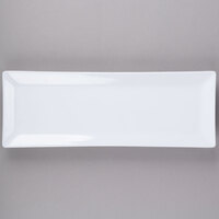 Thunder Group 29115WT Classic White 15" x 5 1/4" Rectangular Melamine Plate - 12/Case