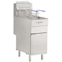 Cecilware Pro FMS504 Liquid Propane Four Tube Floor Fryer - 120,000 BTU