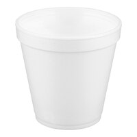 Dart 16MJ20 16 oz. Medium Squat White Foam Food Container - 25/Pack