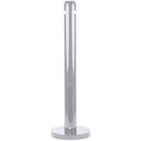 Rubbermaid FGR1SM Silver Metallic Round Aluminum Cigarette Receptacle