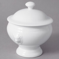 10 Strawberry Street WTR-SMSTLN Whittier 12 oz. White Porcelain Small Lion Headed Tureen - 36/Case