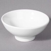 10 Strawberry Street WTR-4FTDBWL Whittier 6 oz. White Porcelain Footed Rice Bowl - 24/Case