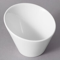 10 Strawberry Street WTR-5SLNTBWL Whittier 10 oz. White Porcelain Tall Slant Bowl - 48/Case