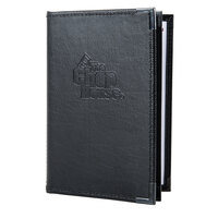 Menu Solutions RS150A Royal Select Series 5 1/2" x 8 1/2" Customizable Leather-Like 6 View Booklet Menu Cover