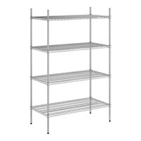 Regency 24" x 48" NSF Chrome 4-Shelf Kit with 74" Posts