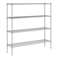 Regency 18" x 72" x 74" NSF Chrome 4-Shelf Kit