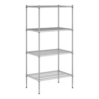 Regency 24" x 36" NSF Chrome 4-Shelf Kit with 74" Posts