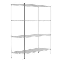 Regency 24" x 72" NSF Chrome 4-Shelf Kit with 74" Posts