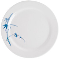 Thunder Group 1008BB Blue Bamboo 7 7/8" Round Melamine Plate - 12/Pack