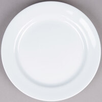 Tuxton ALA-074 Alaska 7 1/2" Bright White Wide Rim Rolled Edge China Plate - 36/Case