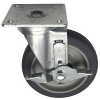 AllPoints 26-2427 5" Swivel Plate Caster with Brake - 300 lb. Capacity