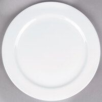 Tuxton ALA-120 Alaska 12" Bright White Wide Rim Rolled Edge China Plate - 12/Case