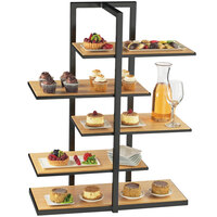 Cal-Mil 3303-60 Bamboo Black Multi-Level Shelf Display - 28 1/2" x 13 1/2" x 36 1/2"