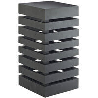 Cal-Mil 3331-96 Midnight Bamboo Black Square Crate Riser - 9" x 9" x 18"