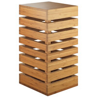 Cal-Mil 3331-60 Bamboo Square Crate Riser - 9" x 9" x 18"