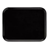 Carlisle 1814FG004 14 inch x 18 inch Glasteel Black Fiberglass Tray - 12/Case