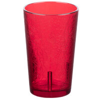 Cambro D8156 Del Mar 8 oz. Ruby Red Customizable SAN Plastic Tumbler - 36/Case