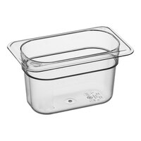 Cambro 94CW135 Camwear 1/9 Size Clear Polycarbonate Food Pan - 4" Deep