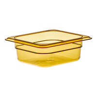 Cambro 62HP150 H-Pan™ 1/6 Size Amber High Heat Plastic Food Pan - 2 1/2" Deep