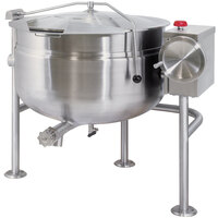 Cleveland KDL-80-TSH Short Series 80 Gallon Tilting Full Steam Jacketed Direct Steam Kettle