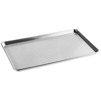 Choice Full Size 19 Gauge 18" x 26" Wire in Rim Aluminum Perforated Bun / Sheet Pan