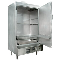 Town SM-36-R-SS Natural Gas Indoor 36" Stainless Steel Smokehouse with Right Door Hinges - 75,000 BTU