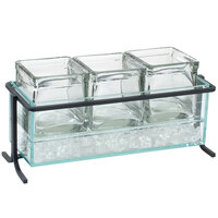 Cal-Mil 1806-5-13 Iron Short Black Iced Jar Display - 13 1/2" x 5 1/2" x 7"