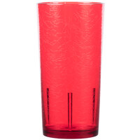 Cambro D24156 Del Mar 24 oz. Ruby Red Customizable SAN Plastic Tumbler - 36/Case