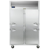 Traulsen G20006P 2 Section Solid Half Door Pass-Through Refrigerator - Right / Left Hinged Doors