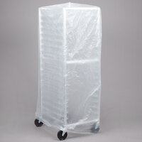 LK Packaging 52" x 80" Disposable .6 Mil Bun Pan Rack Covers - 50/Roll