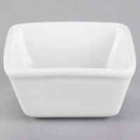 Tuxton GSP-750 TuxTrendz Santorini 3 oz. Bright White Square China Ramekin - 24/Case