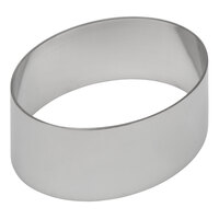 Ateco 4902 4" x 1 3/8" Stainless Steel Oval Mold