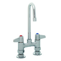 Equip by T&S 5F-4DLS03 Deck Mounted Faucet with 2 13/16" Gooseneck Spout, 4" Centers, Laminar Flow Device, and Lever Handles